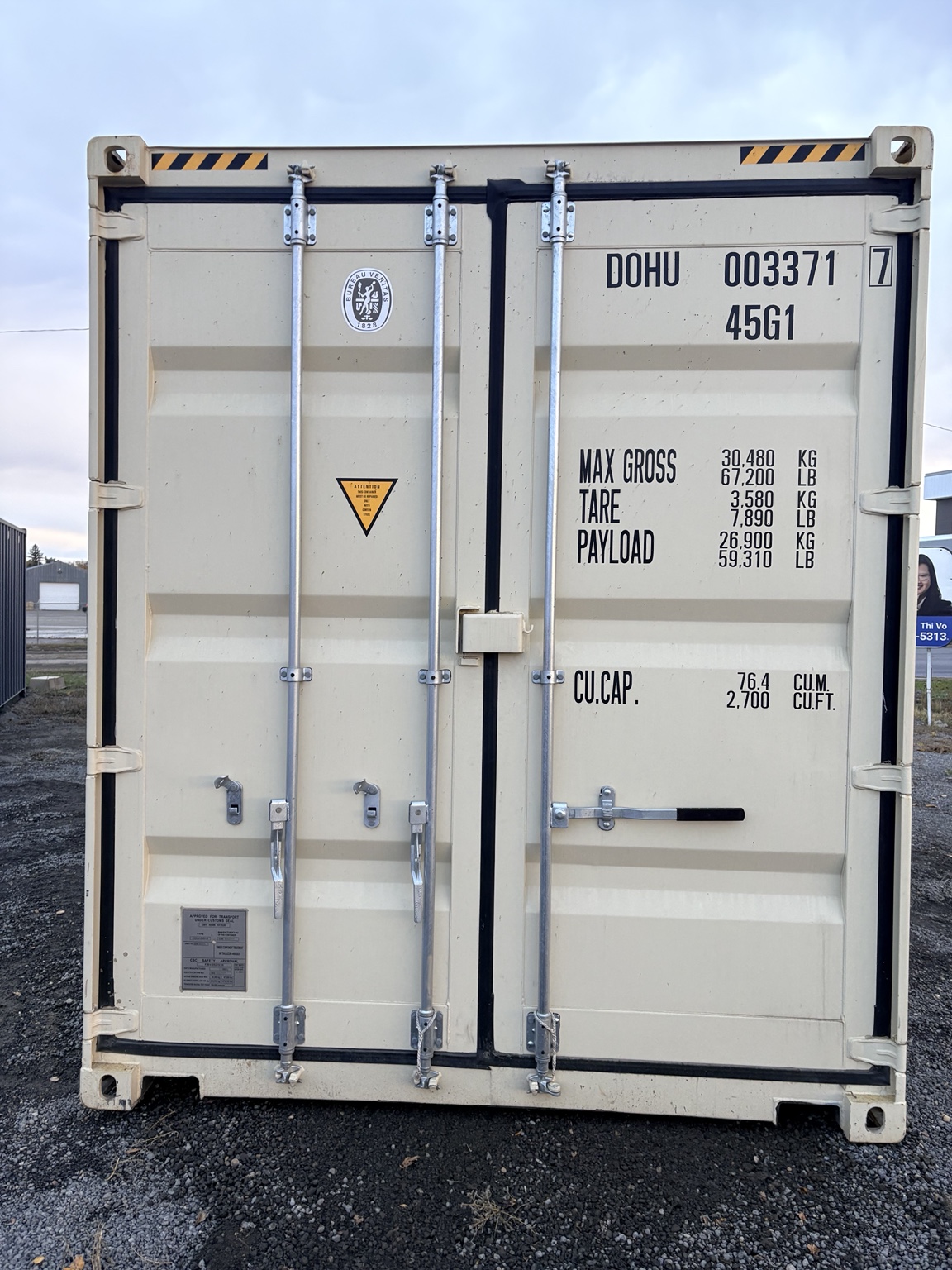 2026 40 ft High Cube Container — Beige RAL 1015 — photo 6
